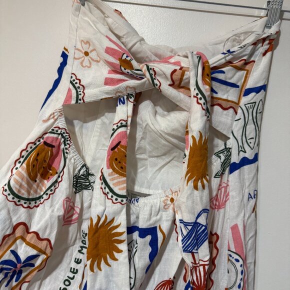 🏷 *NWT* ✨🍋 Paper Heart Amalfi Print Tie-Waist Maxi Dress 🍹✨ Paper Heart - Picture 5 of 9